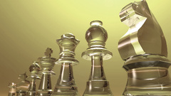 Chess pieces graphic yellow
