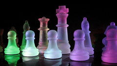 Chess rainbows glass art