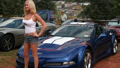 Chevrolet corvette girls with cars