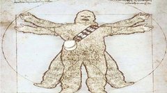 Chewbacca vitruvian man Leonardo