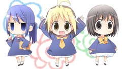 Chibi anime girls hiiragi Hanamaru Youchien Anzu Shirasaka Koume