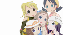 Chibi anime girls Simple Background