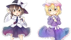Chibi blondes brown eyes short hair yellow eyes touhou usami 
