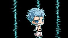 Chibi blue hair bleach Espada grimmjow jaegerjaquez