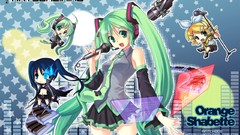 Chibi hatsune miku vocaloid black rock shooter kagamine rin