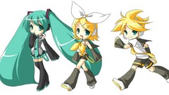 Chibi hatsune miku vocaloid kagamine len kagamine rin detached 