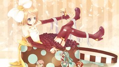 Chibi hatsune miku vocaloid megurine luka kagamine len kagamine 
