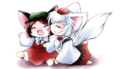 Chibi touhou animal ears inubashiri momiji chen tengu
