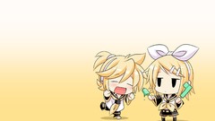 Chibi twins vocaloid kagamine len kagamine rin detached sleeves