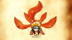 Chibi uzumaki naruto tails naruto shippuden kyuubi anime boys 