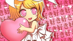 Chibi valentine anime girls vocaloid kagamine rin