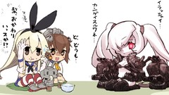 Chibi white hair red eyes gloves Ribbons brown eyes yellow eyes 