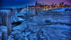 Chicago cityscapes nightlights