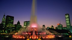 Chicago fountain cityscapes illinois