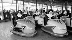 Chicago monochrome nuns illinois bumper cars