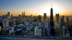 Chicago overview skylines