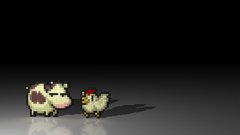 Chicken Cows Harvest Moon