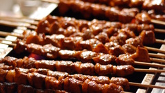 Chickens kebab food