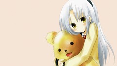 Children Anime Bears hugging anime girls angel beats tachibana 