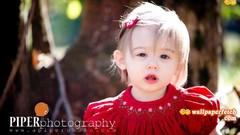 Children baby red dress