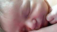 Children baby sleeping family