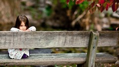Children bench sitting Parks forests
