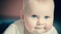 Children close-up babies blue eyes