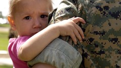 Children close-up military