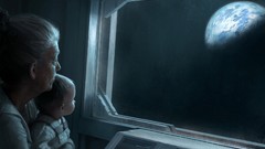 Children Earth spaceships fan art outer space artwork