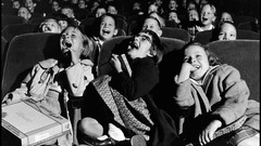 Children laughing grayscale old photography cinema theater 