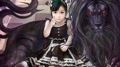 Children Lions fantasy art