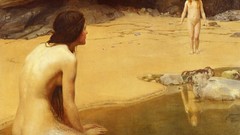 Children paintings mermaids John Collier