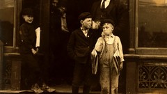 Children sepia newspapers smoking old photography