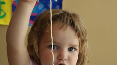 Children spaghetti pasta