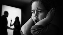 Children stop Fighting monochrome