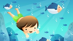 Childrens day under water