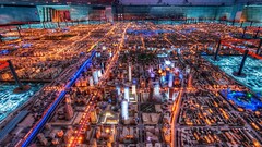 China building colorful blue Turquoise Asia