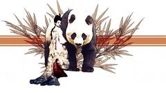 China geisha panda bears