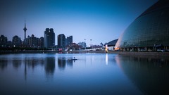 China Skyscrapers lakes cityscapes tianjin