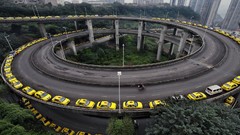 China spiral Taxi roads circles national geographic race tracks