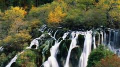 China waterfalls Villages valleys