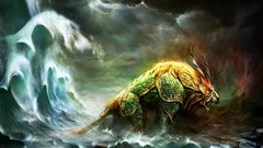 Chinese waves creatures guild wars artwork fantasy art