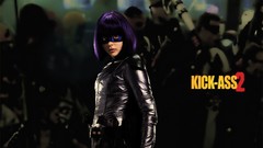 Chloe moretz superheroes purple hair kick-ass 2 domino mask