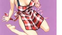 Chocolate Anime blondes anime girls blue eyes licking artwork 