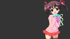 Chocolate brown dress valentine Ribbons purple eyes twintails 