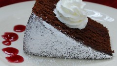 Chocolate desserts whipped cream
