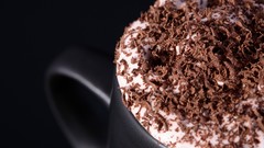 Chocolate food cappuccino macro