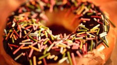 Chocolate food donuts sprinkles
