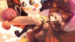 Chocolate Sweets Candies anime girls short hair mahou shoujo 