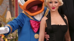Christina aguilera Disneyland donald